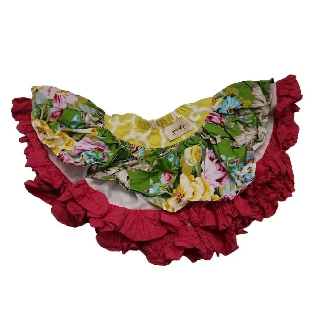 Persnickety Baby Girl Mixed Print Ruffle Skirt - Size 6-12 Months